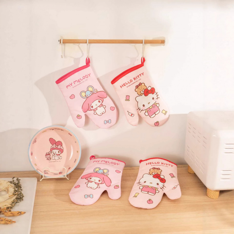 Oven Mitt Silicone - Gants en silicone Hello Kitty Kuromi,