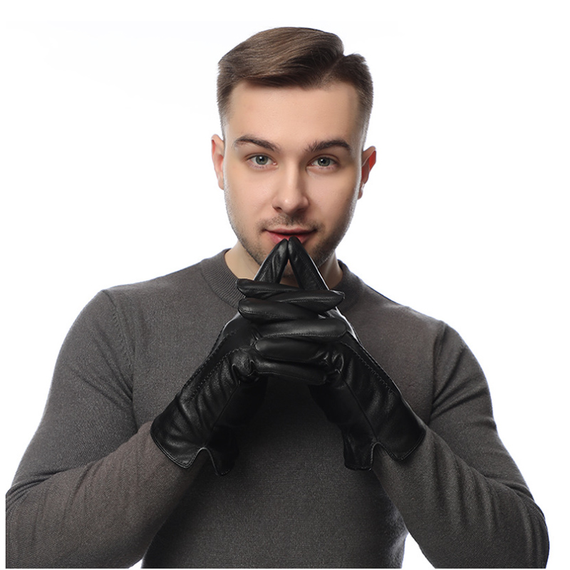 Wool Glove Lined - Gants d'hiver en cuir de mouton