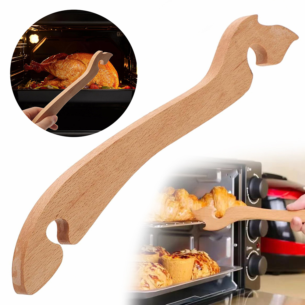 Oven Mitt Silicone - Extracteurs de grille-pain en bois, bâton