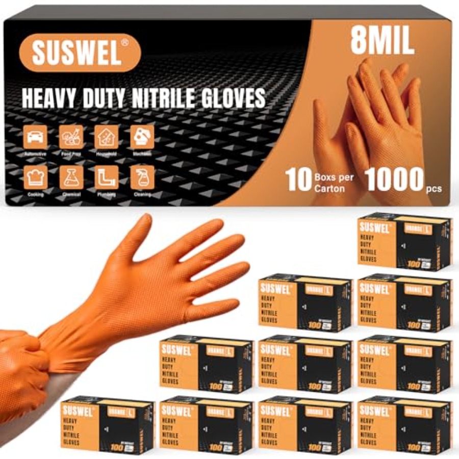 Nitrile Mechanic Glove - Gants en nitrile orange très résistants