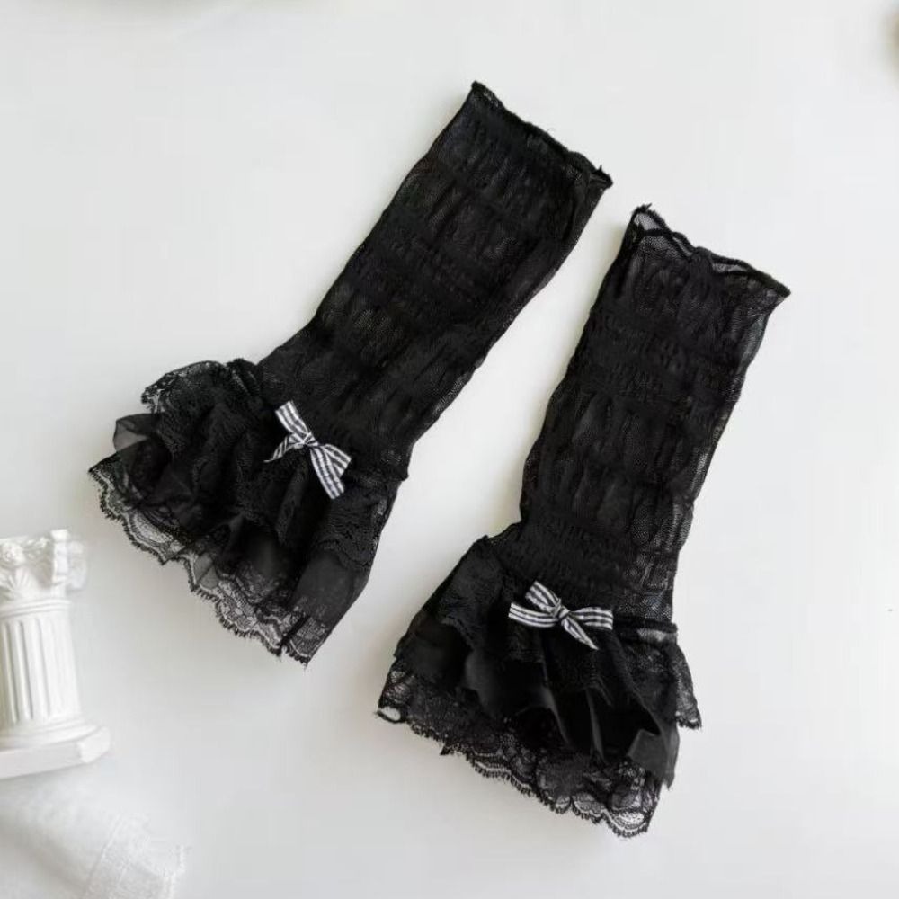 Fingerless Glove Knit - 1 Paire de Manchettes en Dentelle