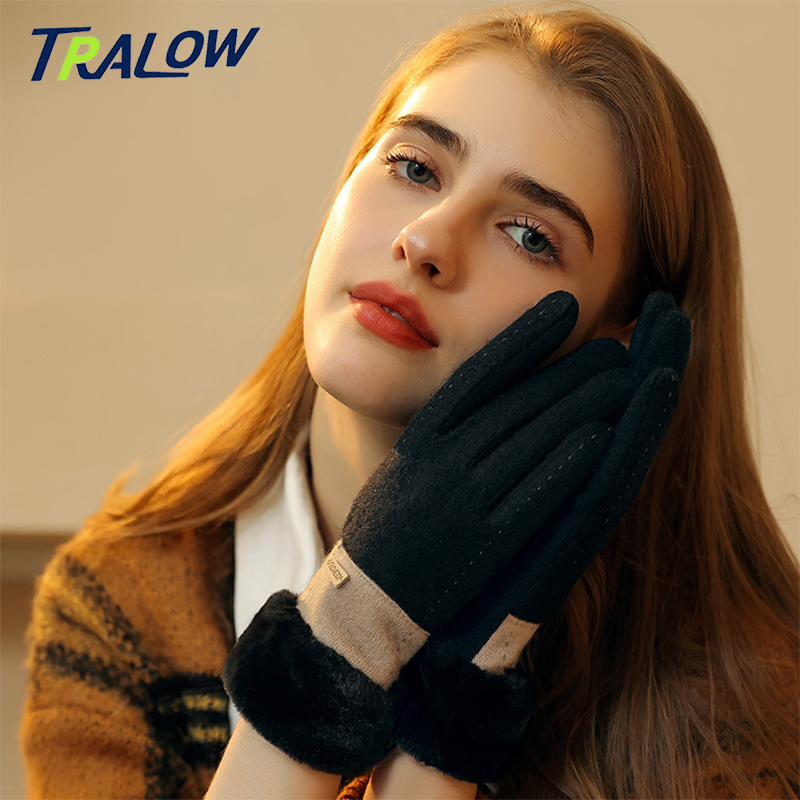 Wool Glove Lined - TRALOW Gants d'hiver en tricot pour