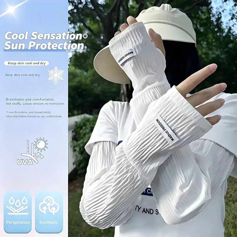 Fingerless Glove Knit - Manches de protection solaire d'été amples