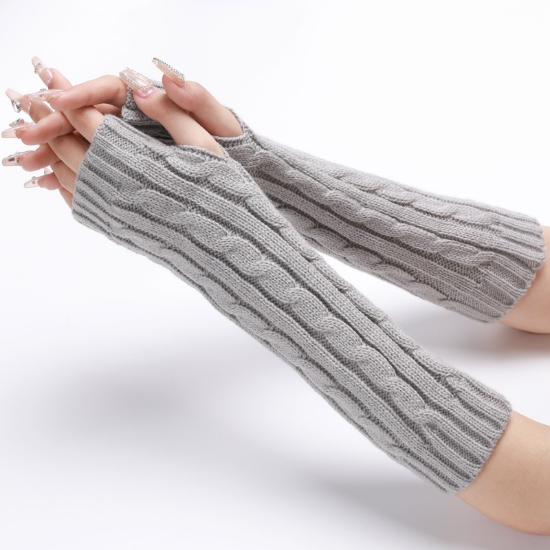 Fingerless Glove Knit - Botvotee manches pour femmes Y2k accessoires