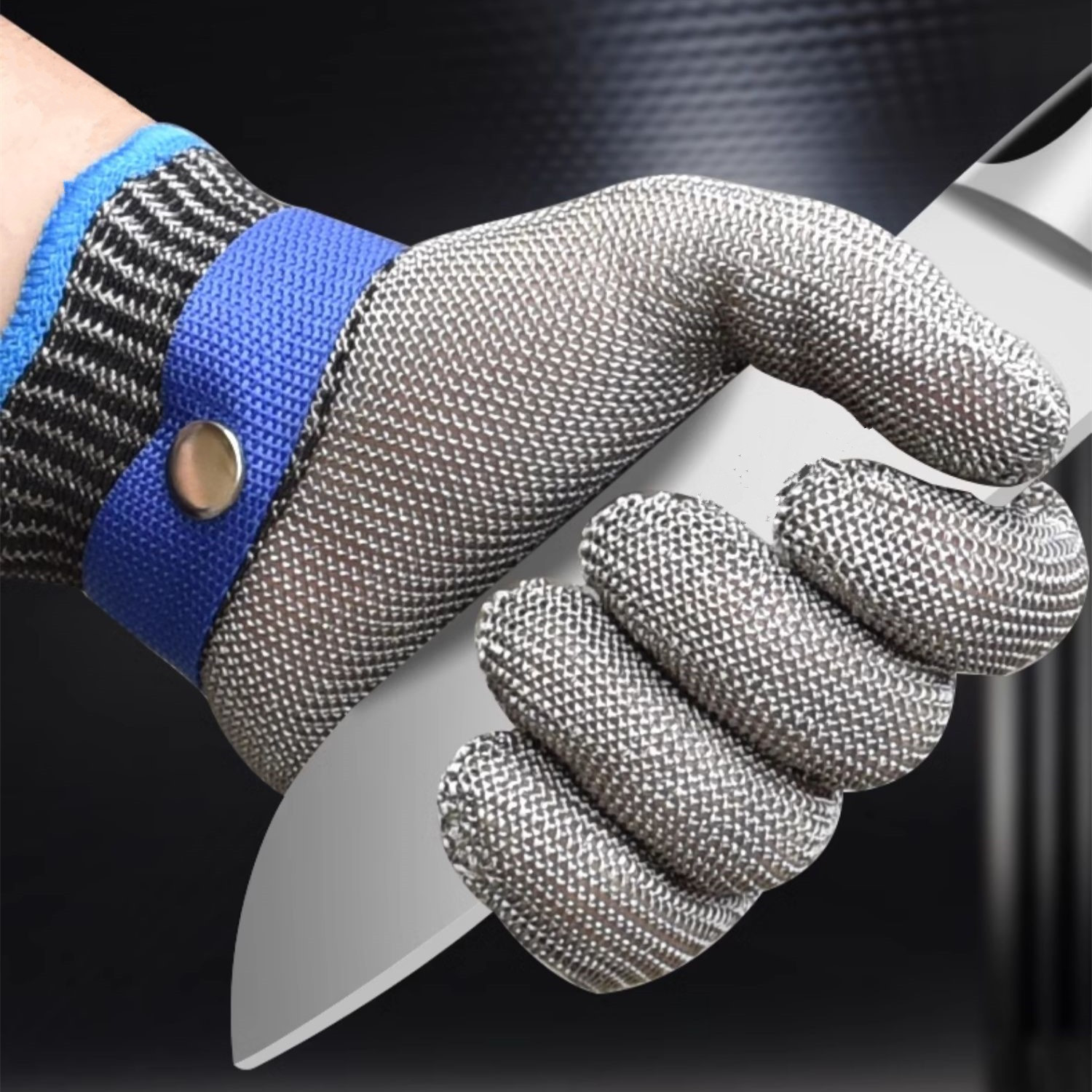 Cut Resistant Glove - Gant métallique en maille Anti-coupure, sécurité,