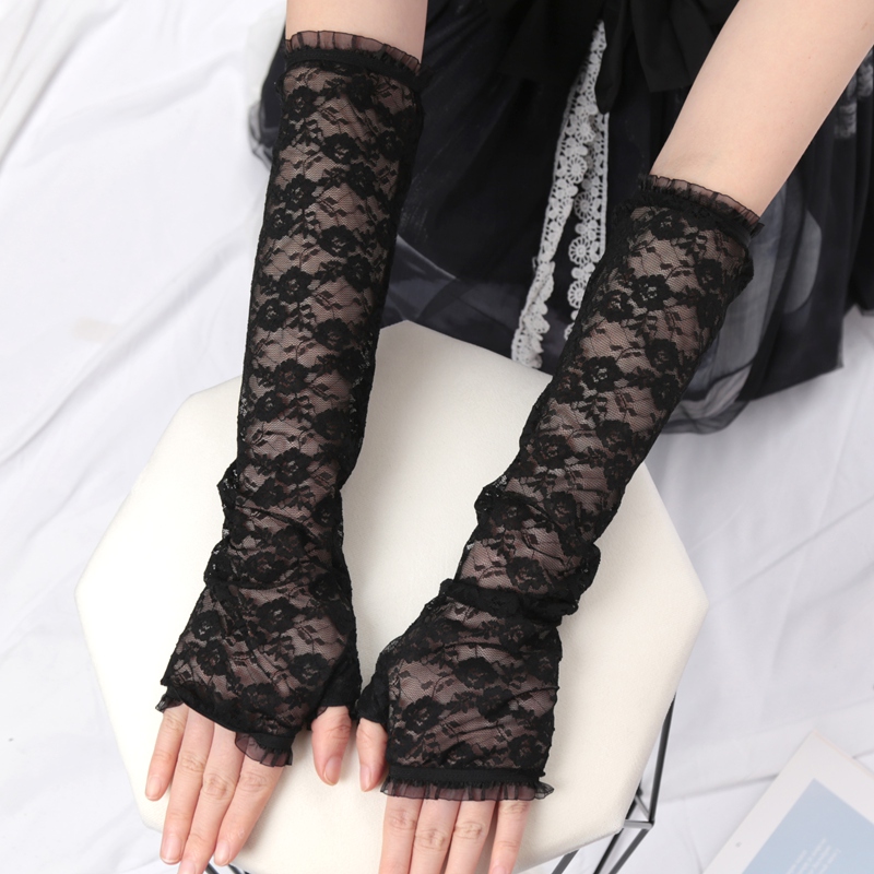 Fingerless Glove Knit - Manchons de bras en dentelle pour