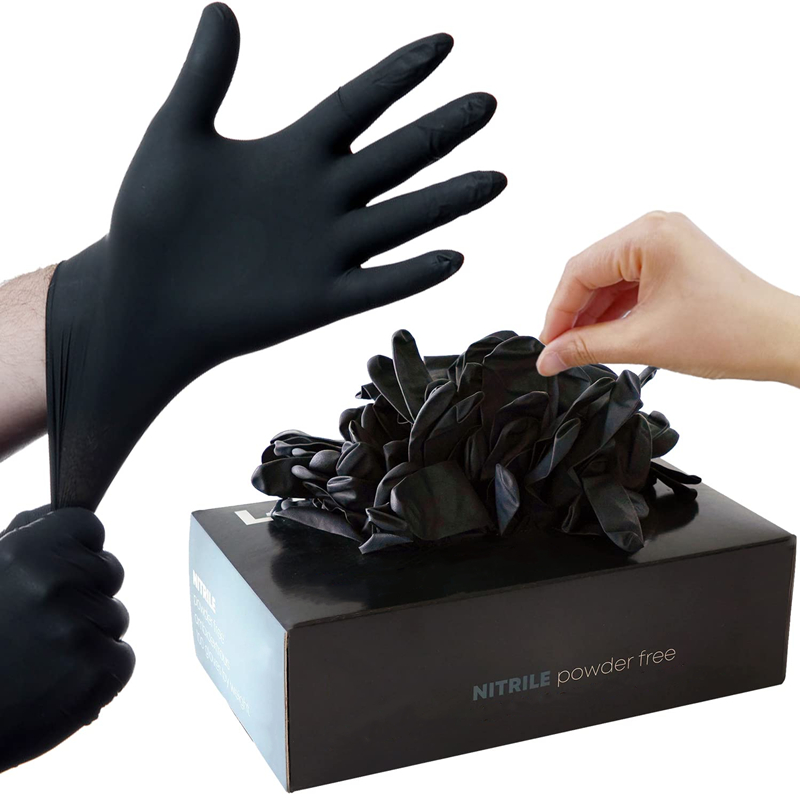 Nitrile Mechanic Glove - Gants jetables en Nitrile noir, 20/50/100