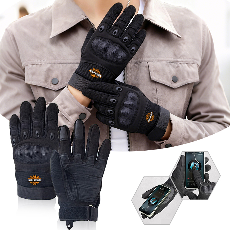 Leather Driving Glove - Gants de moto en cuir véritable,