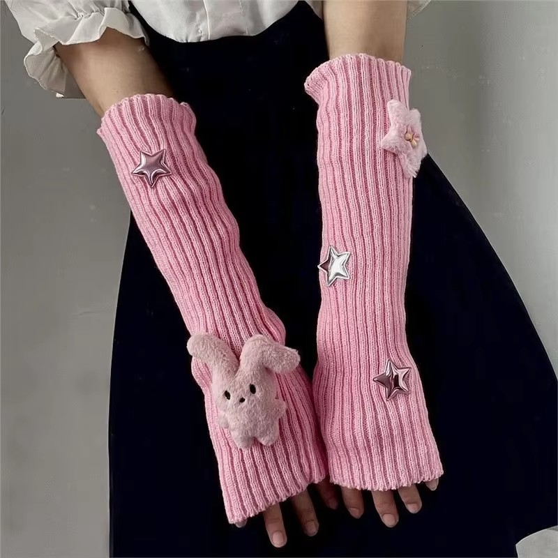 Gants tricotés à manches longu - Fingerless Glove Knit avis et prix