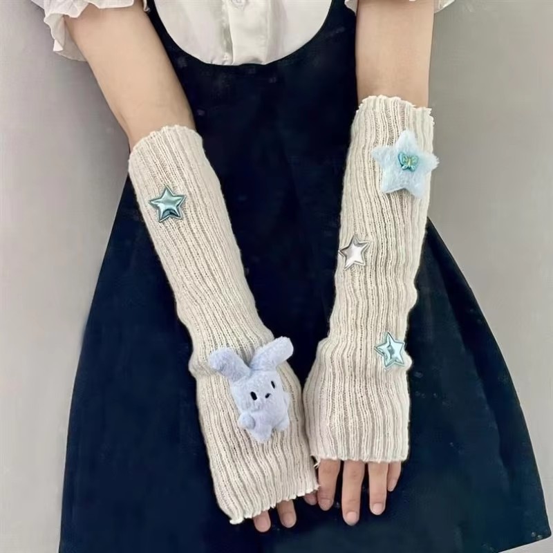 Gants tricotés à manches longu - Fingerless Glove Knit avis et prix