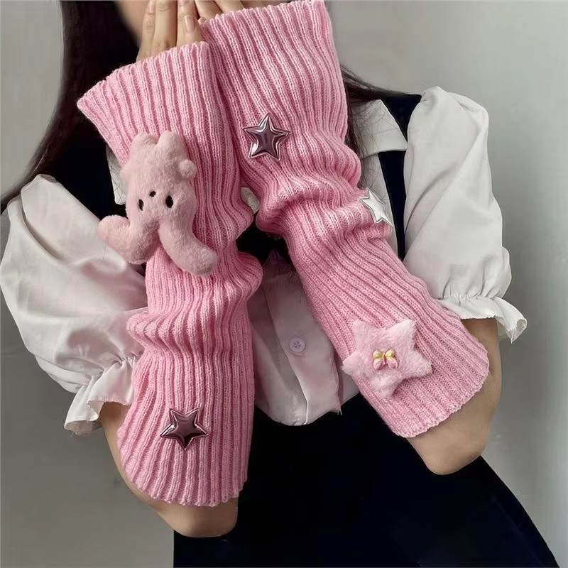 Gants tricotés à manches longu - Fingerless Glove Knit avis et prix