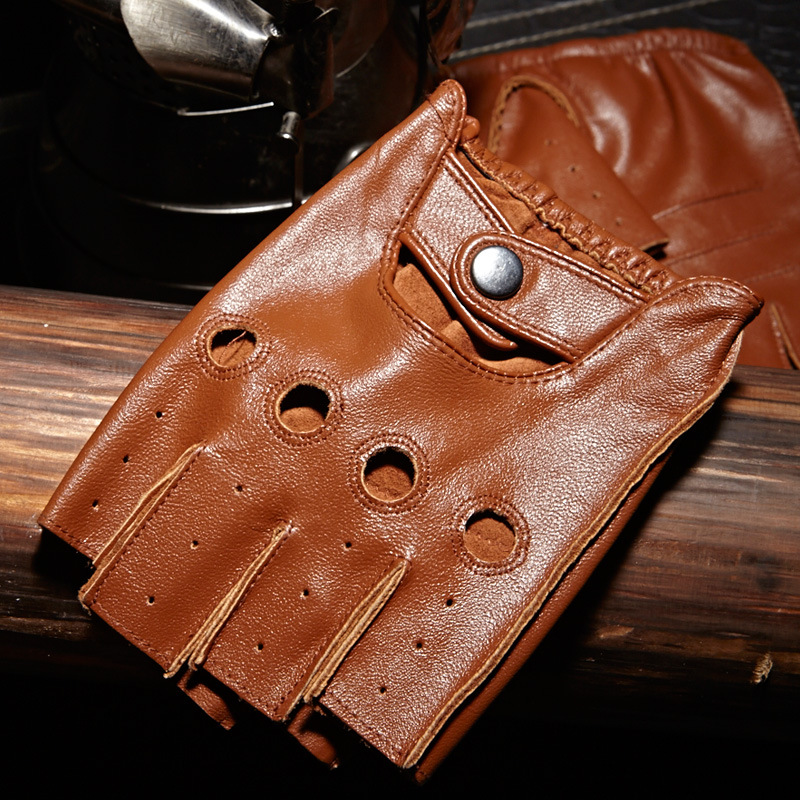 Gants demi-doigt pour hommes d - Leather Driving Glove avis et prix