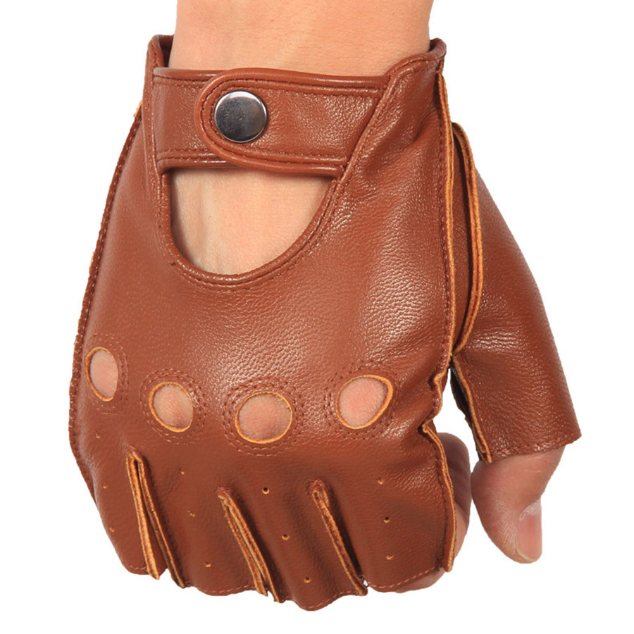 Gants demi-doigt pour hommes d - Leather Driving Glove avis et prix