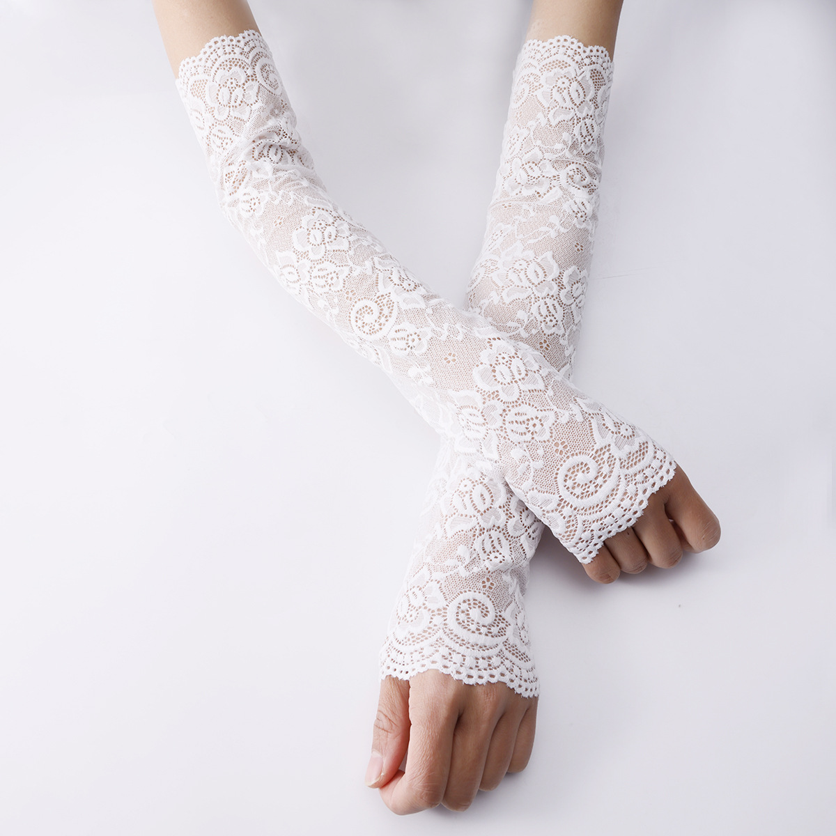 Élégantes manches en dentelle  - Fingerless Glove Knit avis et prix