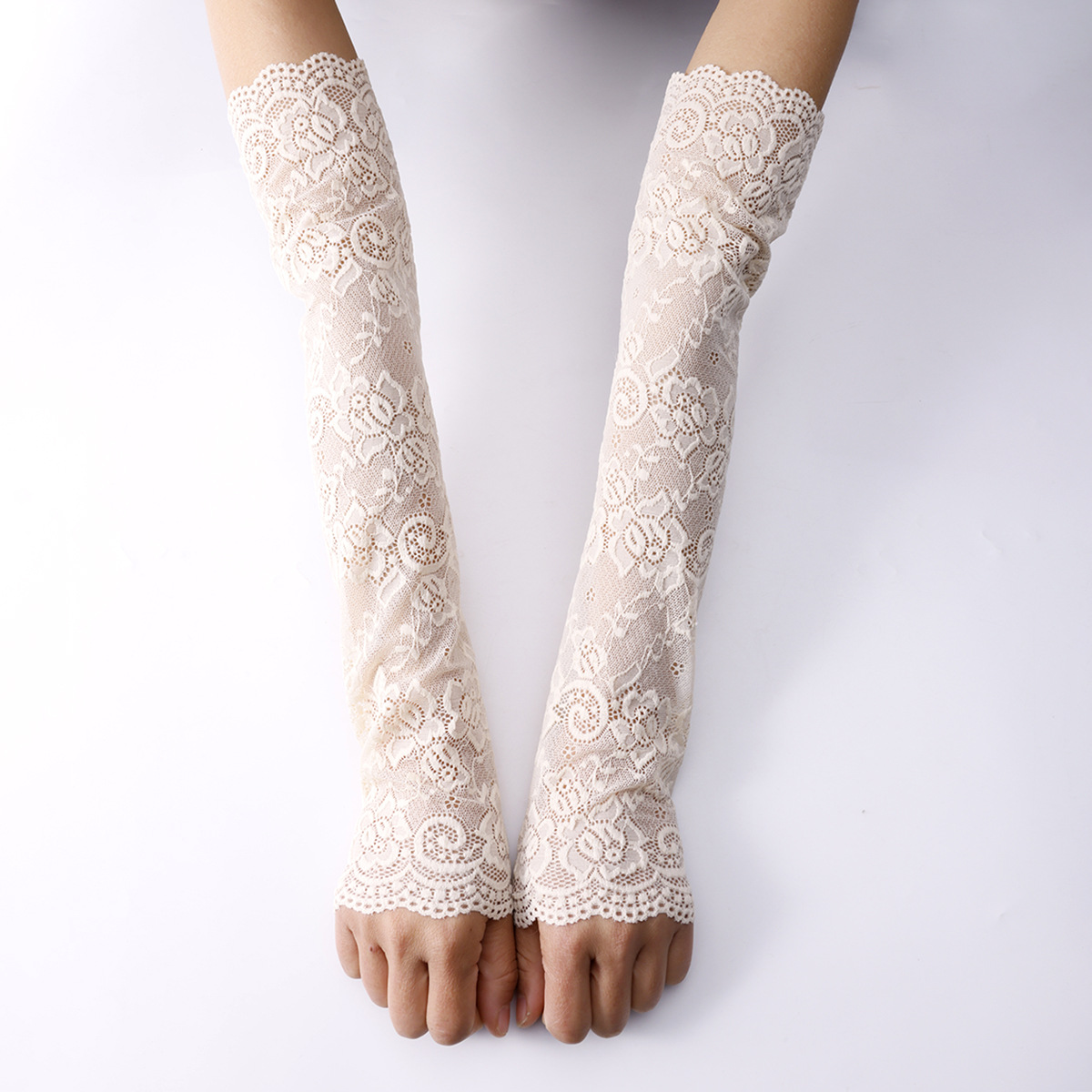 Élégantes manches en dentelle  - Fingerless Glove Knit avis et prix