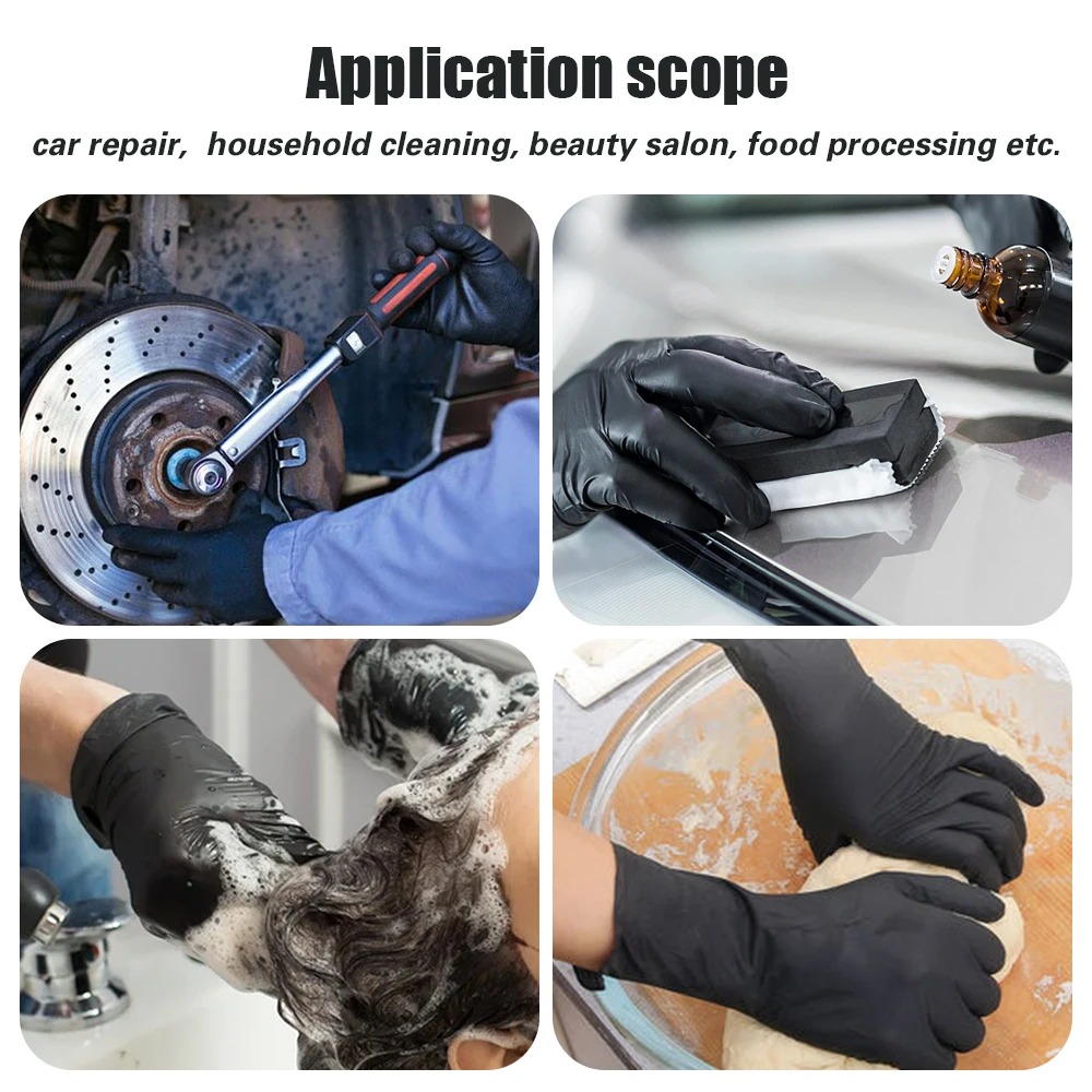Gants en nitrile noirs jetable - Nitrile Mechanic Glove avis et prix