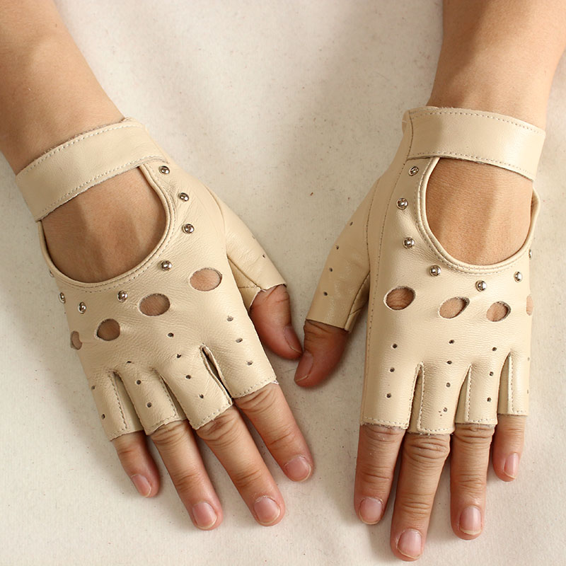 Gants en cuir demi-doigts pour - Leather Driving Glove avis et prix