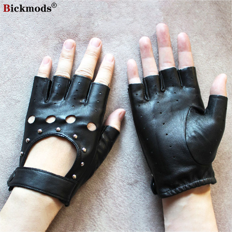 Gants en cuir demi-doigts pour - Leather Driving Glove avis et prix