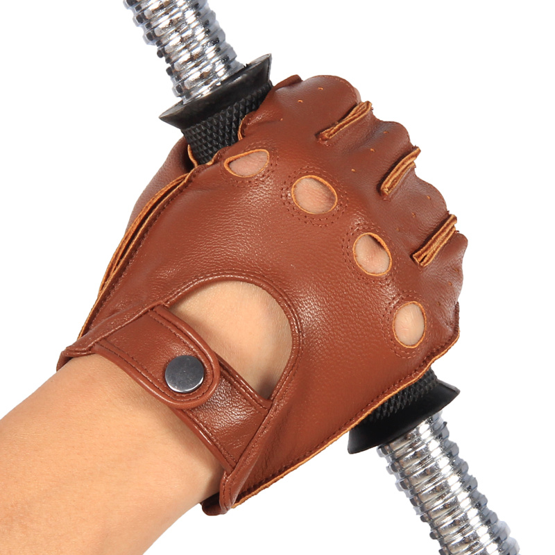 Gants semi-doigts en cuir véri - Leather Driving Glove avis et prix