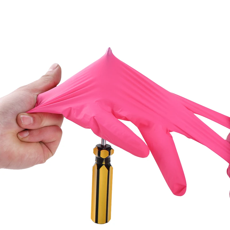 Gants en Nitrile jetables rose - Nitrile Mechanic Glove avis et prix