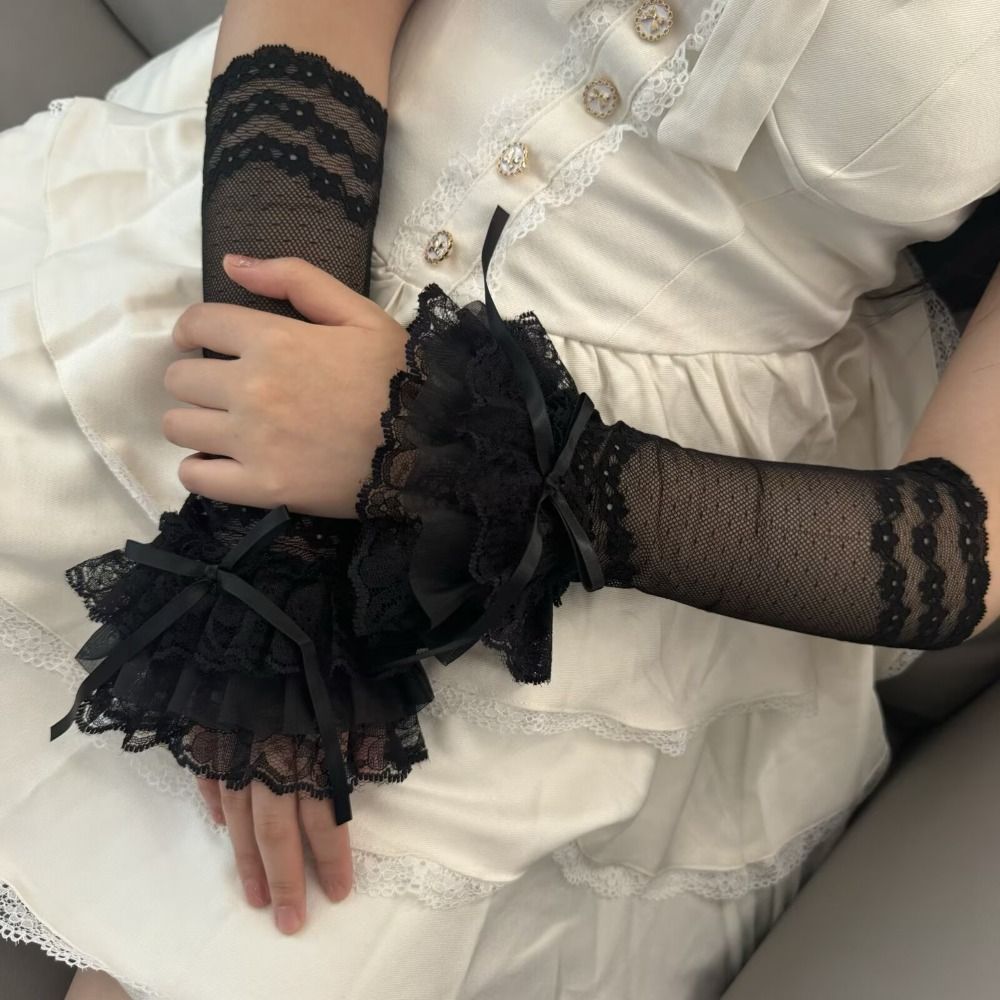 Manches longues en dentelle aj - Fingerless Glove Knit avis et prix