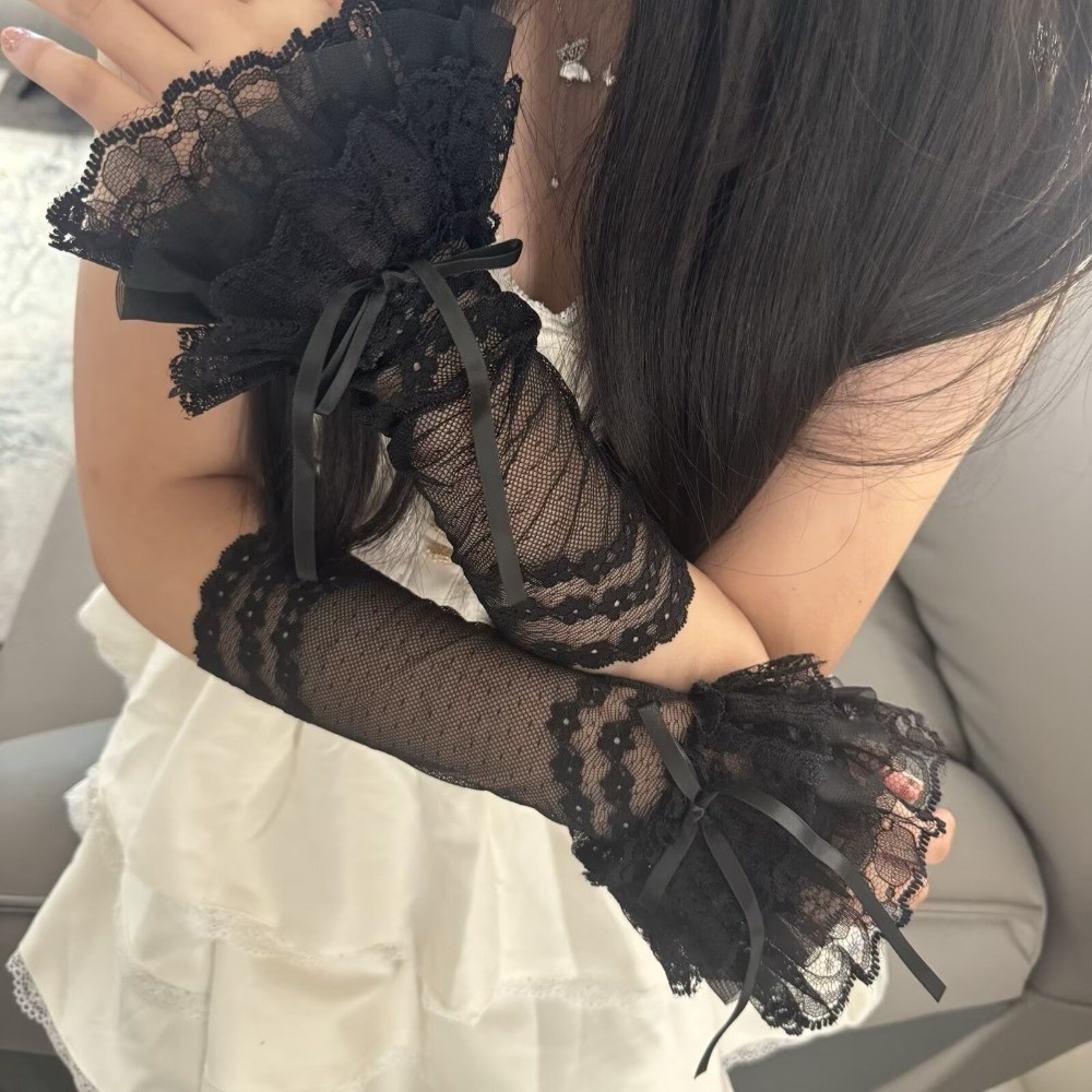 Manches longues en dentelle aj - Fingerless Glove Knit avis et prix