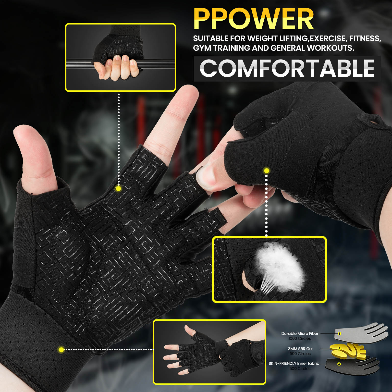 Gants de sport pour hommes, mu - Workout Glove Gym avis et prix