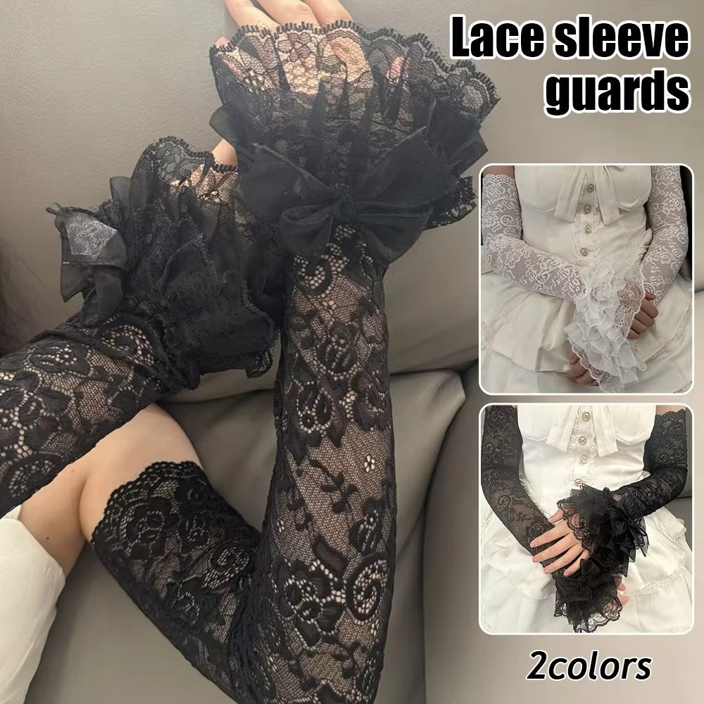 Gants sans doigts en dentelle  - Fingerless Glove Knit avis et prix