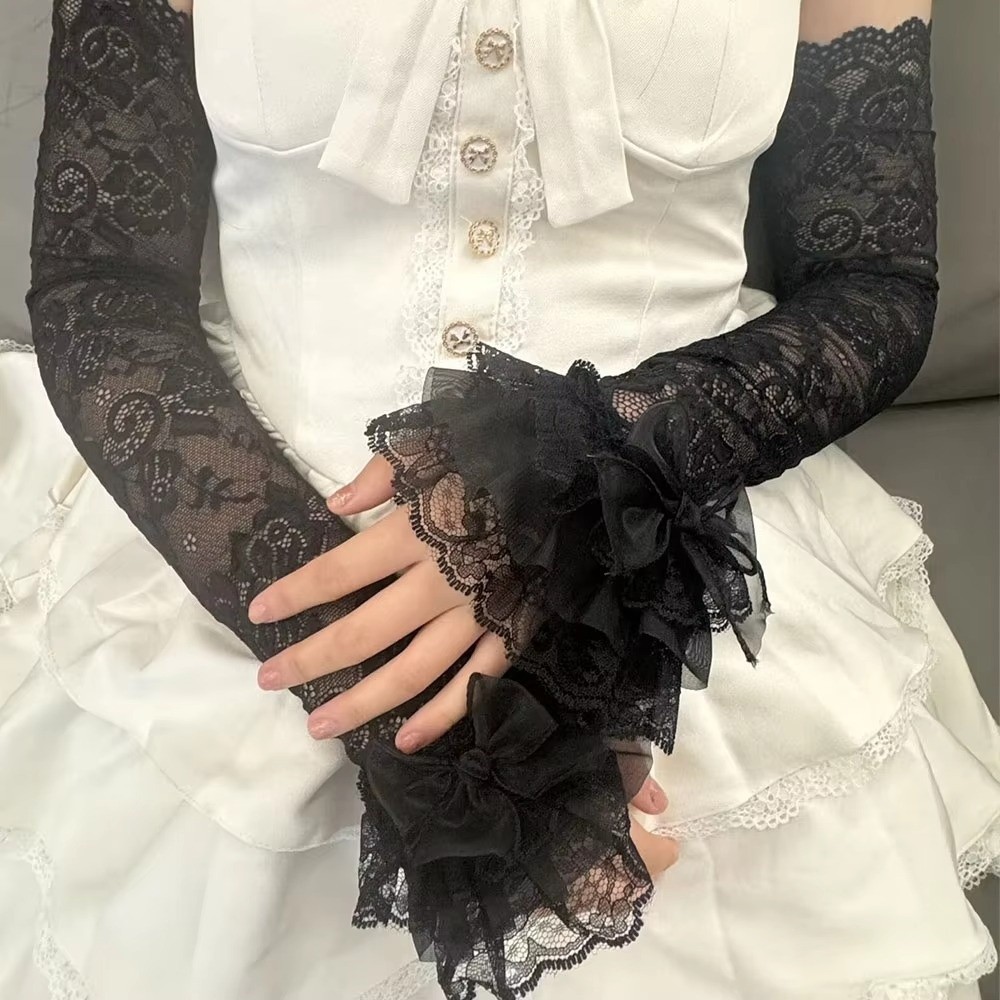 Gants sans doigts en dentelle  - Fingerless Glove Knit avis et prix