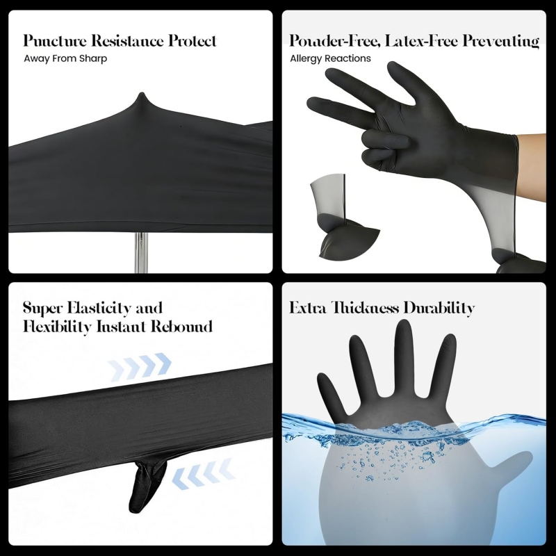 Gants jetables en nitrile noir - Nitrile Mechanic Glove avis et prix