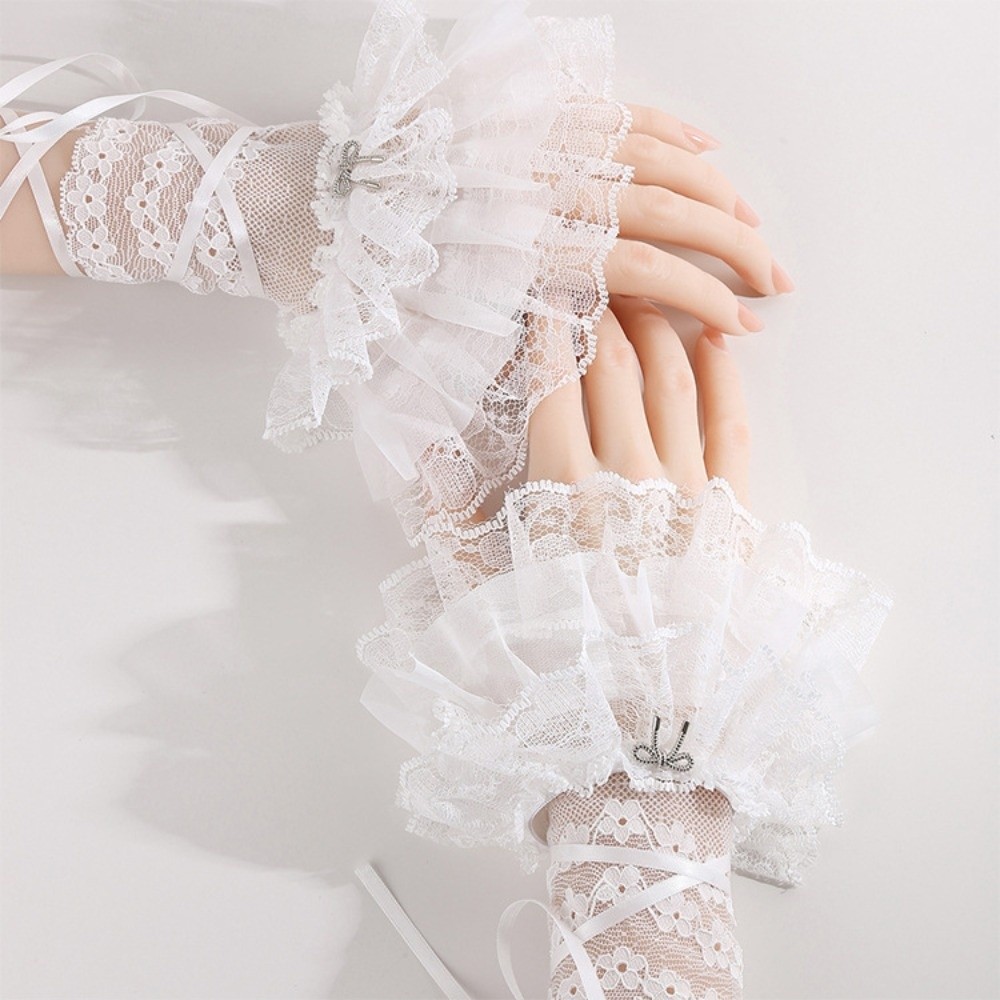 Gants sans doigts noirs/blancs - Fingerless Glove Knit avis et prix