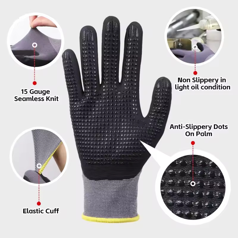 Gants de travail de sécurité e - Nitrile Mechanic Glove avis et prix