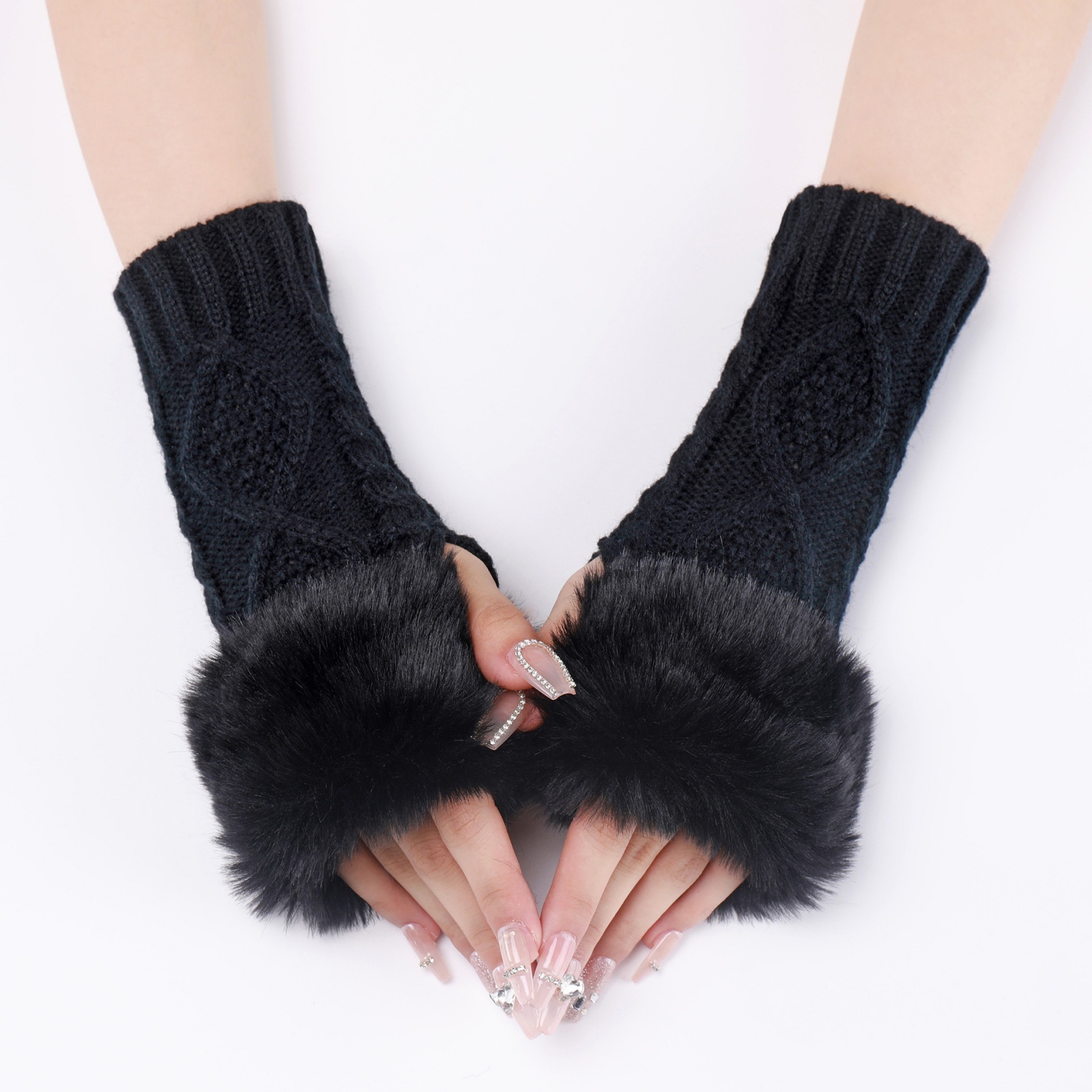Une paire de gants tricotés sa - Fingerless Glove Knit avis et prix