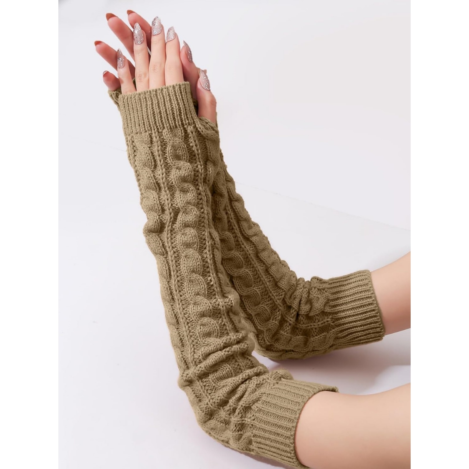 Gants chauffe-bras tricotés po - Fingerless Glove Knit avis et prix