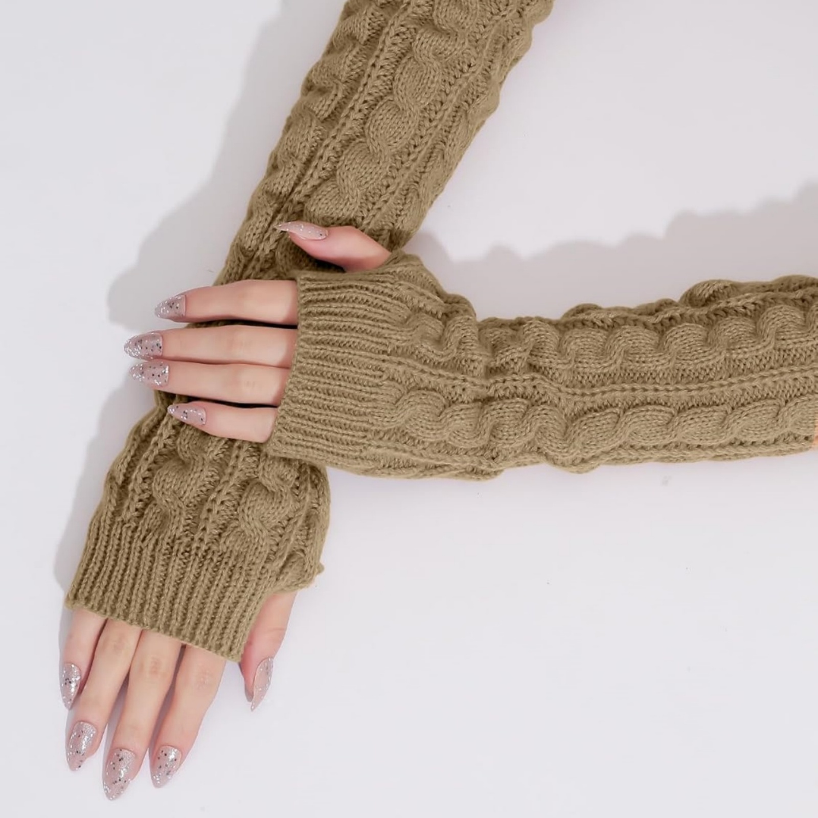 Gants chauffe-bras tricotés po - Fingerless Glove Knit avis et prix