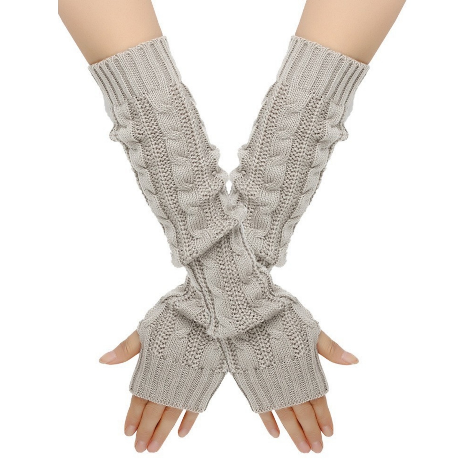 Gants chauffe-bras tricotés po - Fingerless Glove Knit avis et prix
