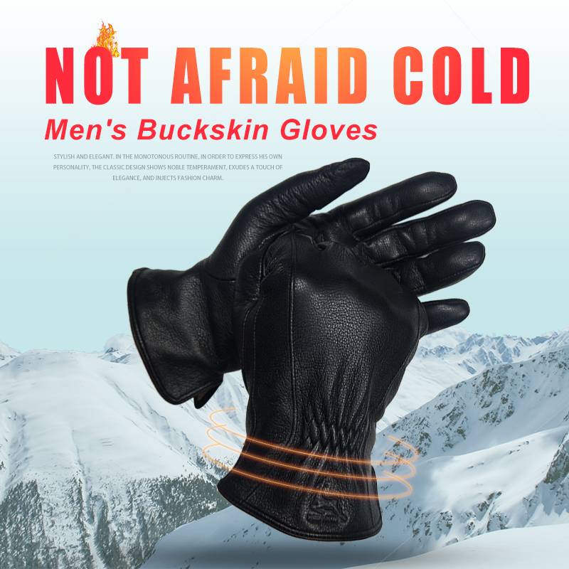    Gants d'hiver en cuir de d - Wool Glove Lined avis et prix