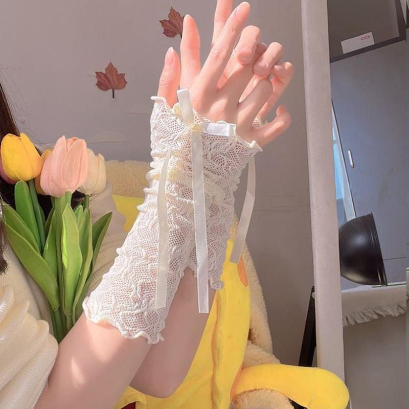 Gants en dentelle élastique sa - Fingerless Glove Knit avis et prix