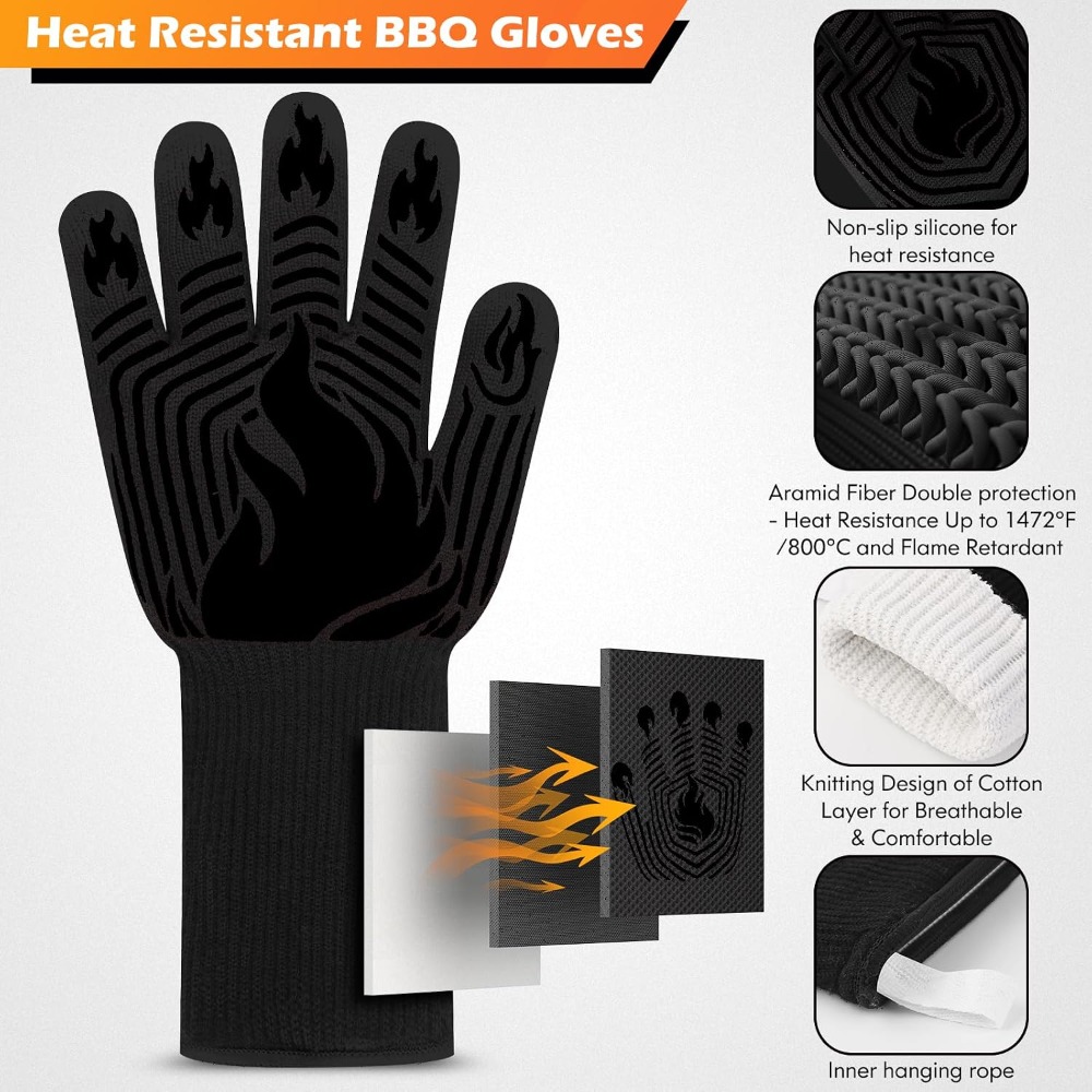 Gants de barbecue, 1472 ° Gant - Heat Resistant Glove avis et prix
